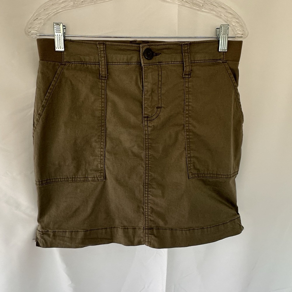 LEE Olive Green Skort Size 4M 30"‎ Cotton Stretch Pockets Activewear Pickelball